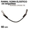 RAMAL GOMA ELASTICO CON MOSQUETONES 52982 NEGRO 60cm -