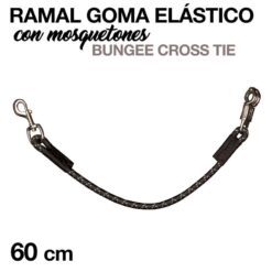 RAMAL GOMA ELASTICO CON MOSQUETONES 52982 NEGRO 60cm -