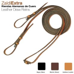 RIENDAS ALEMANAS CUERO ZALDI EXTRA - Color: Negro