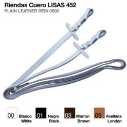 RIENDAS CUERO LISAS 452 - Color: Blanco