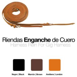 ENGANCHE RIENDAS CUERO SUELTAS - Color: Marrón
