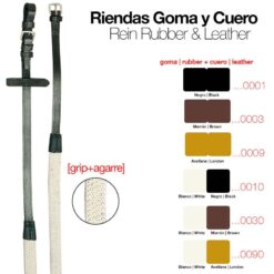 RIENDAS GOMA  CUERO 312 - Color: Negro