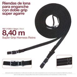 ENGANCHE RIENDAS LONA SUELTAS NEGRO -