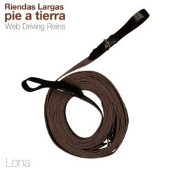 RIENDAS LARGAS LONA PIE A TIERRA MARRÓN 9m -