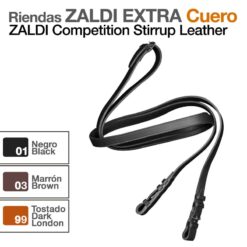 RIENDAS ZALDI EXTRA CUERO - Color: Negro