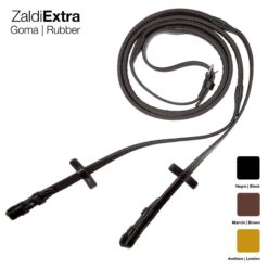 RIENDAS ZALDI EXTRA GOMA - Color: Negro