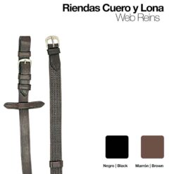 RIENDAS CUERO LONA 1805 - Color: Marrón