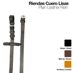 RIENDAS CUERO LISAS 1801 - Color: Tostado