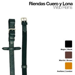 RIENDAS CUERO LONA 301 - Color: Tostado