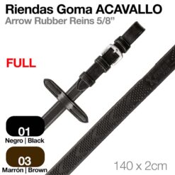 RIENDAS GOMA ACAVALLO FULL - Color: Negro