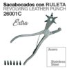 SACABOCADOS ACERO CON RULETA EXTRA 26001C -