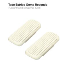 TACO ESTRIBO GOMA BLANCO REDONDO 31950 12cm PAR -