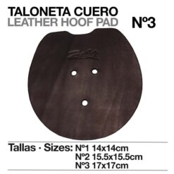 TALONETA CUERO UNIDAD - Medida: 17x17cm