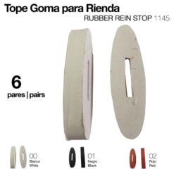 TOPE GOMA PARA RIENDA 1145 6 pares - Color: Blanco