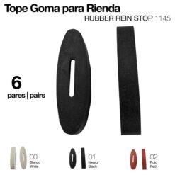 TOPE GOMA PARA RIENDA 1145 6 pares - Color: Negro