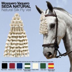 MOSQUERO VAQUERO SEDA NATURAL BORLAS - Color: Verde