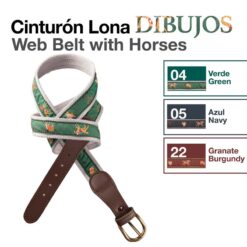 CINTURÓN LONA DIBUJOS - Color: Verde
