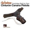 CINTURÓN CANANA PISTOLA WESTERN MARRÓN -