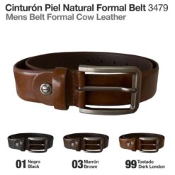 CINTURÓN PIEL NATURAL FORMAL BELT 3479 - Color: London