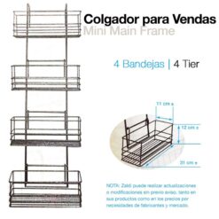 COLGADOR PARA VENDAS 4 BANDEJAS 244298 -