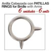ANILLA CABEZADA CON PATILLAS 6 UNIDADES -