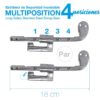 ESTRIBERA MULTIPOSICIÓN 4-POSICIONES PAR -
