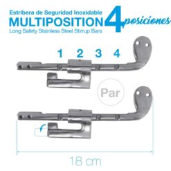 ESTRIBERA MULTIPOSICIÓN 4-POSICIONES PAR -