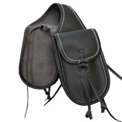 ALFORJA DELANTERA NUEVA PARA SILLA CUERO - Color: Negro