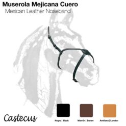 MUSEROLA MEJICANA CUERO CASTECUS - Color: Negro