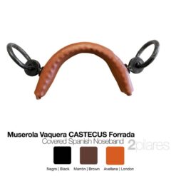 MUSEROLA VAQUERA FORRADA CASTECUS 2 PILARES - Color: Marrón