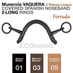MUSEROLA VAQUERA ECO 2 PILAR LARGO FORRADA - Color: Tostado
