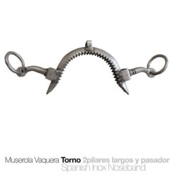 MUSEROLA VAQUERA TORNO PILARES LARGOS INOX -
