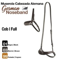 MUSEROLA CABEZADA ALEMANA BR00657 - Color: Marrón