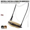 MUSEROLA CABEZADA ALEMANA CON BORREGUILLO SLT/110 - Color: Negro