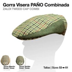 GORRA VISERA PAÑO COMBINADA CUADRO - Color: Verde