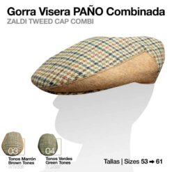 GORRA VISERA PAÑO COMBINADA CUADRO - Color: Marrón