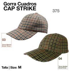 GORRA CAP STRIKE CUADRO t.M - Color: Marrón
