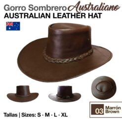 GORRO SOMBRERO AUSTRALIANO MARRÓN - Color: Marrón