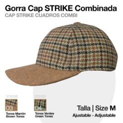 GORRA CAP STRIKE COMBINADA CUADRO - Color: Marrón