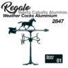REGALO VELETA CABALLO ALUMINIO NEGRO 2847 -