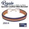 REGALO PULSERA PIEL/LONA 255/A AZUL ESPAÑA -