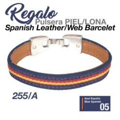 REGALO PULSERA PIEL/LONA 255/A AZUL ESPAÑA -