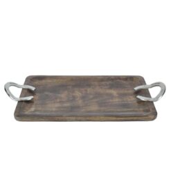 REGALO BANDEJA MADERA ASA HERRADURA 65x31x7 -