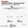 REGALO SUJETACORBATAS/GEMELOS PLATA 1123 -