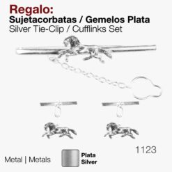 REGALO SUJETACORBATAS/GEMELOS PLATA 1123 -