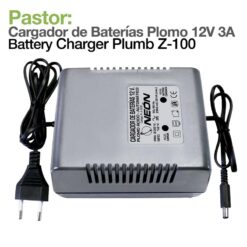 PASTOR: CARGADOR DE BATERÍAS PLOMO Z-100 12V 3A -