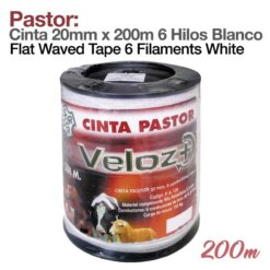 PASTOR: CINTA 20mm x 200m 6 HILOS BLANCO -