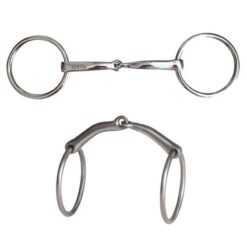 FILETE DE ANILLAS EMBOCADURA DE ACERO INOX. CURVA Marjoman Distribution comprar equipación equitación España