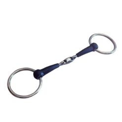 FILETE DE ANILLAS GOMA DOBLE ARTICULACIÓN EN LA EMBOCADURA AC. INOX. Marjoman Distribution comprar equipación equitación España