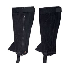 Polaina en serraje con elástico color negro Marjoman Distribution comprar equipación equitación España